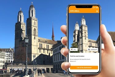 Zurich exploration walking tour with smartphone game